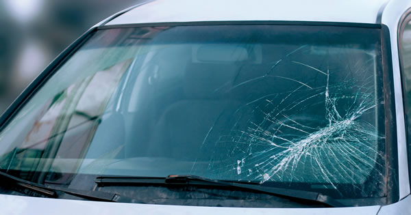 Photo of broken automobile windshield  needing auto glass repair